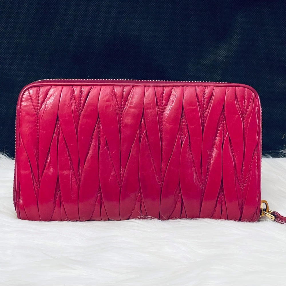 Miu Miu Leather Zip Around Wallet - image 3